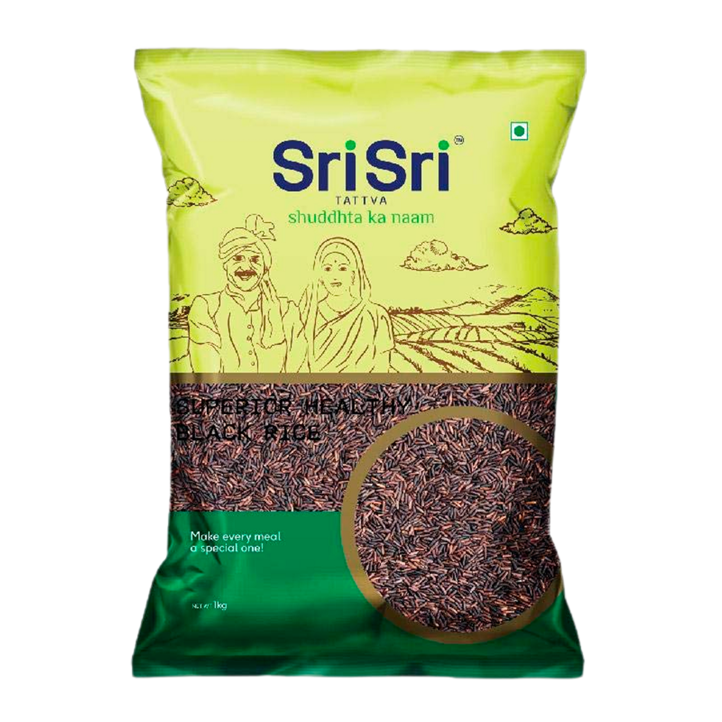 Arroz negro saludable calidad superior