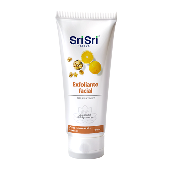 Exfoliante facial de nuez y naranja