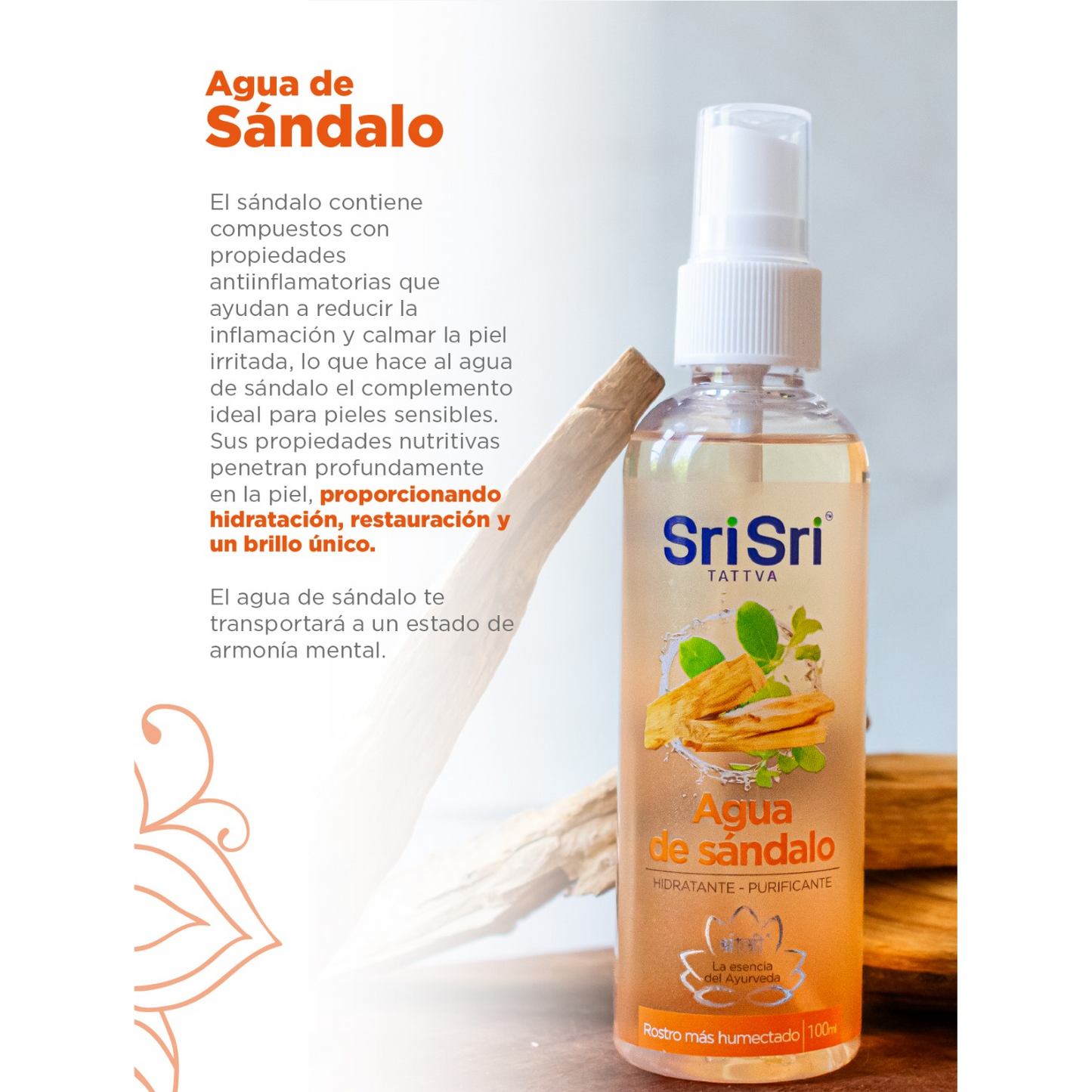 Agua de Sándalo - Sri Sri Tattva