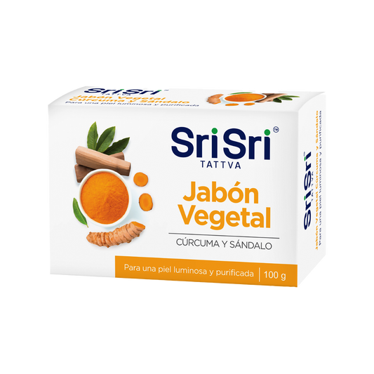 Jabón ayurvédico corporal Cúrcuma y Sándalo
